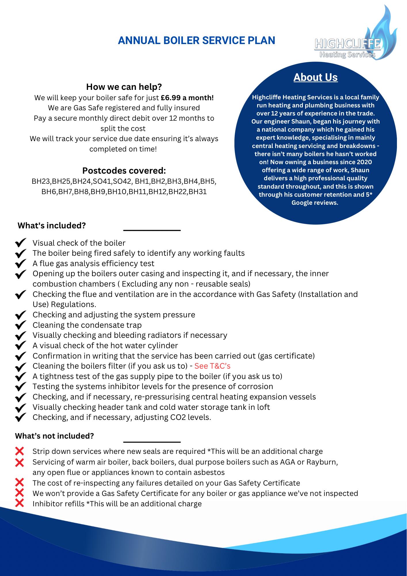 Boilers & heating — shower enclosure & vanity